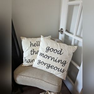 Throw pillow set FREE with $40+